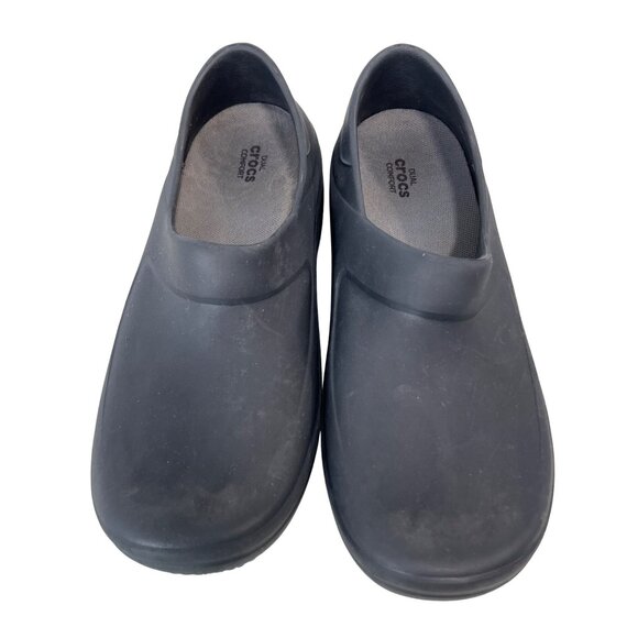 Crocs Neria Pro II Slip Resistant Work Clog Size 11 Black Round Toe Comfort Shoe - Picture 2 of 9